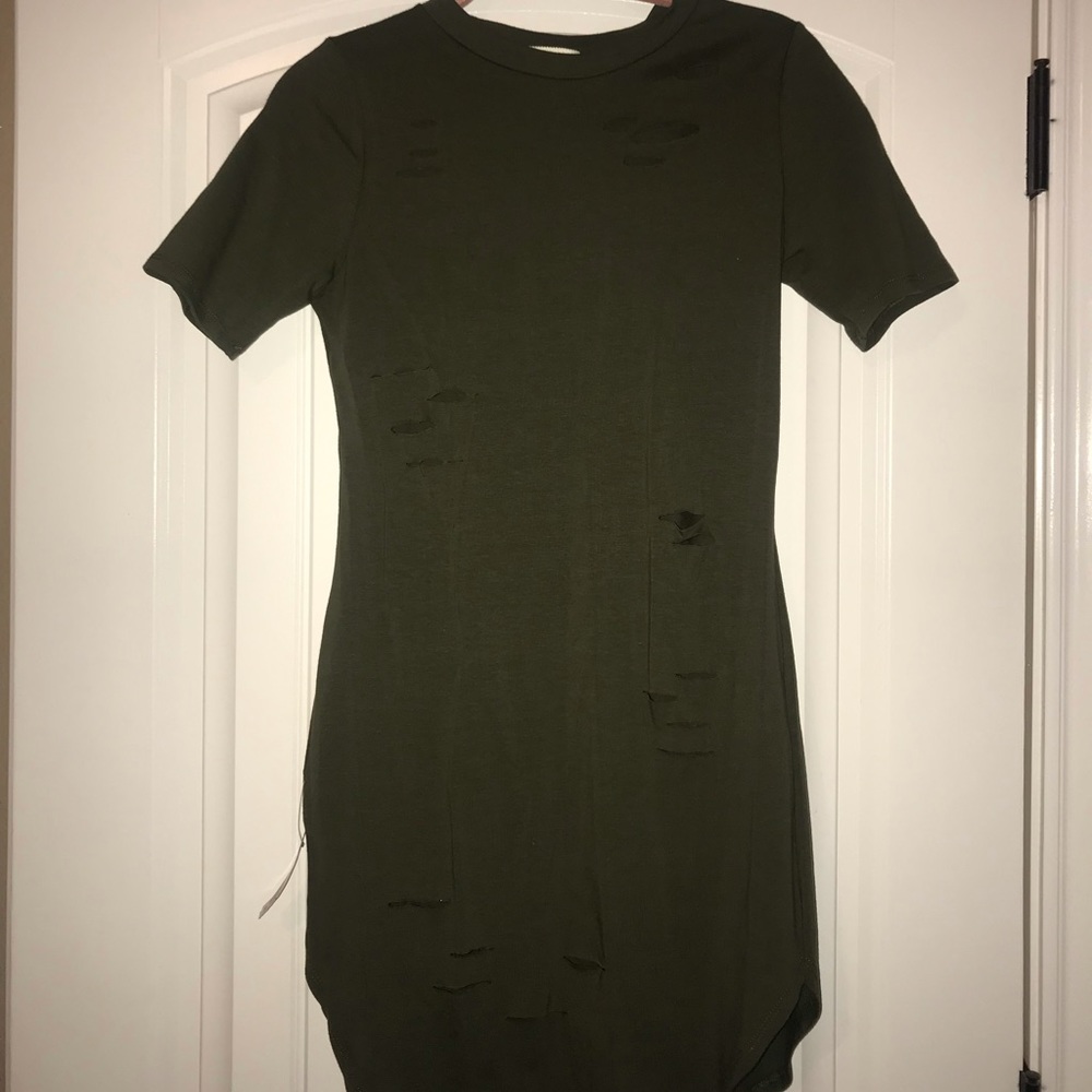 Olive green T-shirt Dress